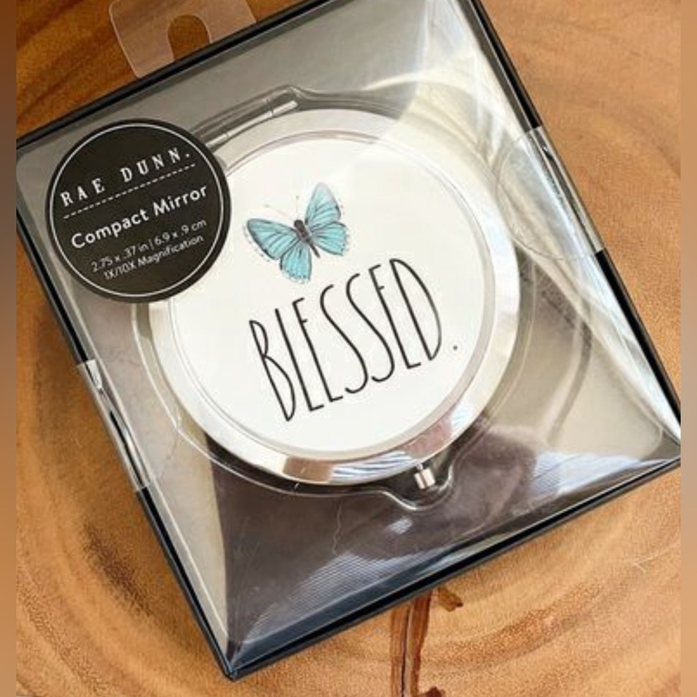 NEW Rae Dunn Blessed Compact Mirror Butterfly 🦋